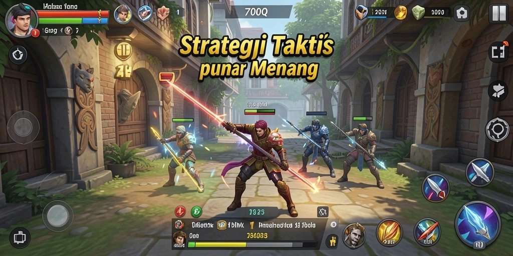 Tampilan permainan 700Q yang intens dan penuh strategi.