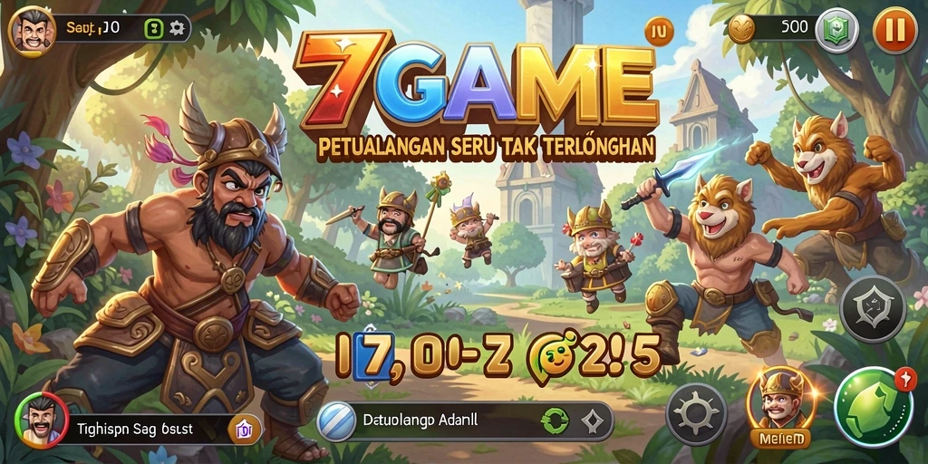 Tangkapan layar gameplay 7GAME yang menunjukkan aksi petualangan yang mendebarkan.