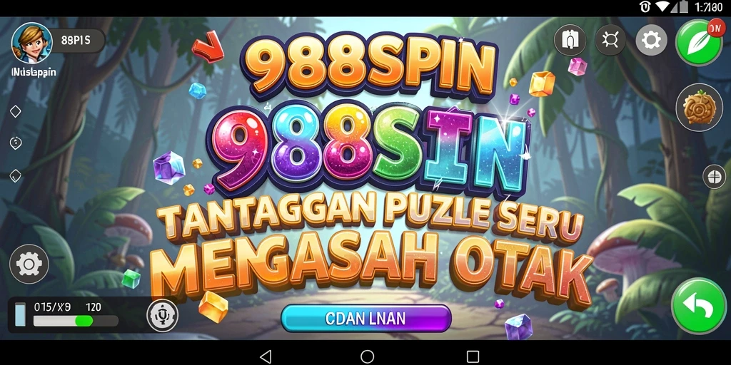 Tampilan gameplay seru di 988SPIN dengan tantangan puzzle yang menggoda.