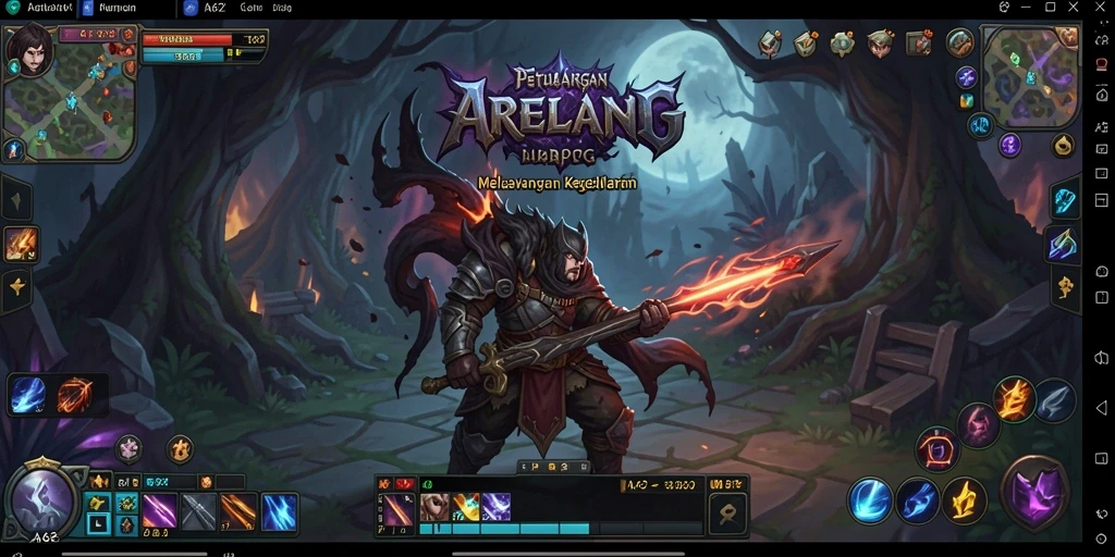 Screenshot gameplay AA62 yang menunjukkan pertarungan seru di dunia ARPG.