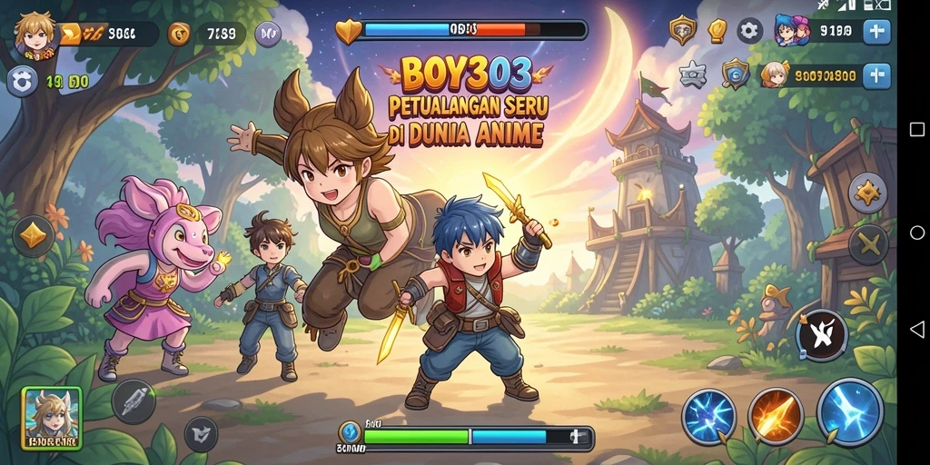 Screenshot menampilkan aksi pertarungan seru dalam BOY303.