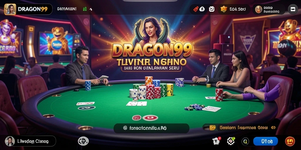 Tampilan gameplay Live Casino yang mendebarkan di DRAGON99.