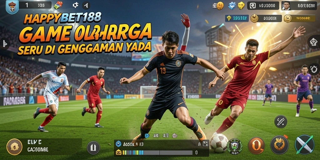 Tampilan gameplay <strong>HAPPYBET188</strong> yang menarik dengan aksi olahraga yang mendebarkan.