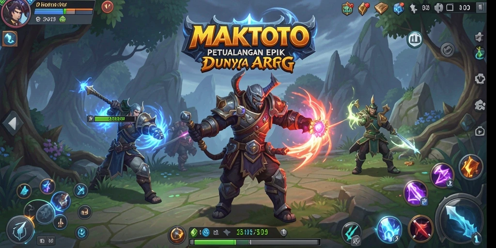 Tampilan gameplay menarik dalam petualangan ARPG MAKTOTO.