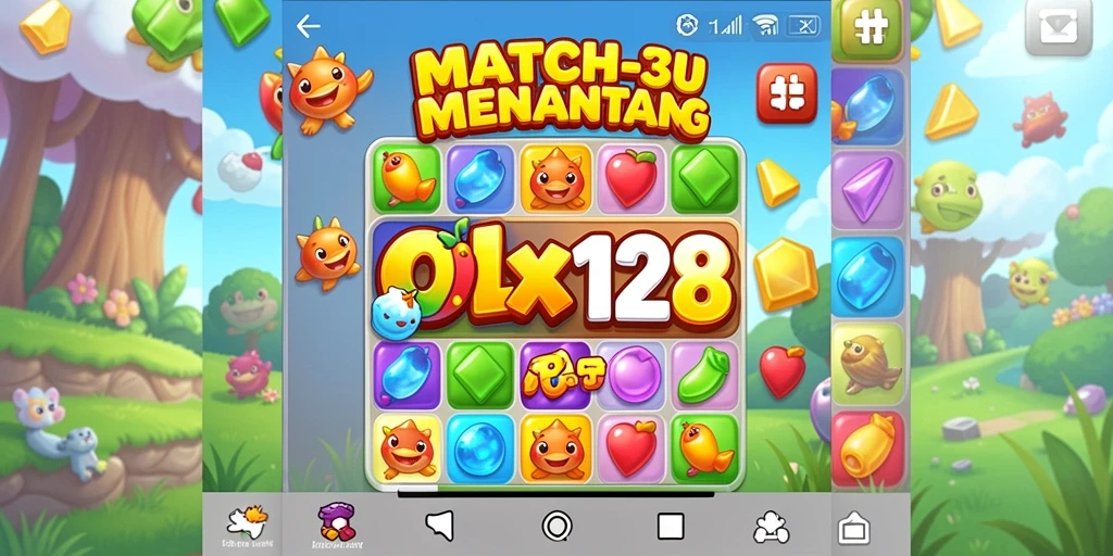 Tangkapan layar gameplay OLX128 yang menarik dan penuh warna.