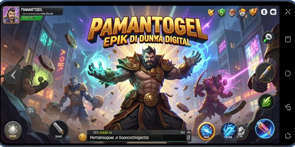 Tangkapan layar menunjukkan pertarungan mendebarkan antara karakter di PAMANTOGEL.