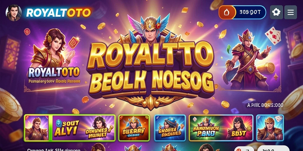 Tampilan gameplay Slot yang menegangkan dan penuh warna di ROYALTOTO.