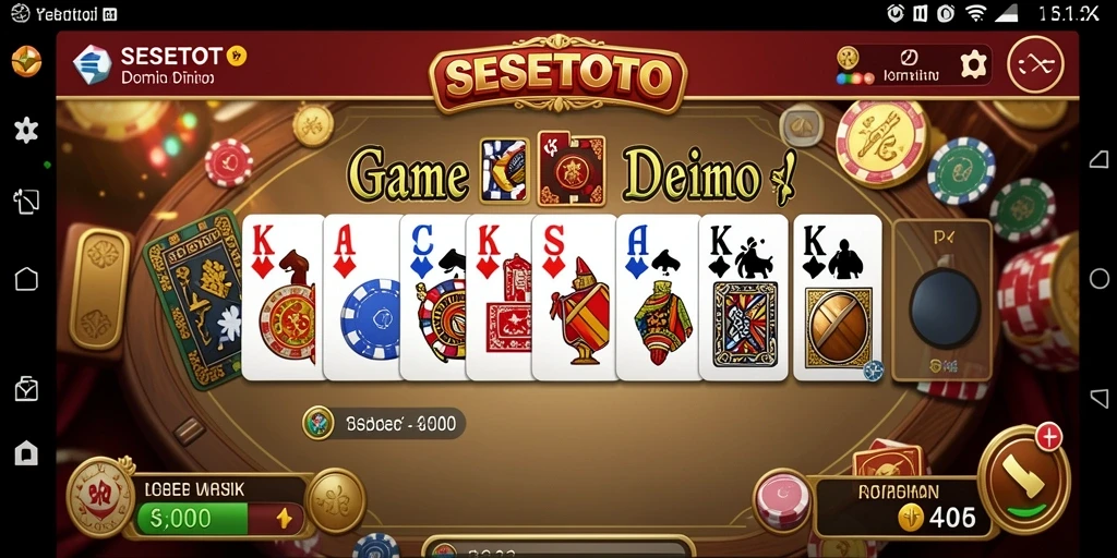 Tampilan gameplay menarik dari SESETOTO saat bermain Domino.